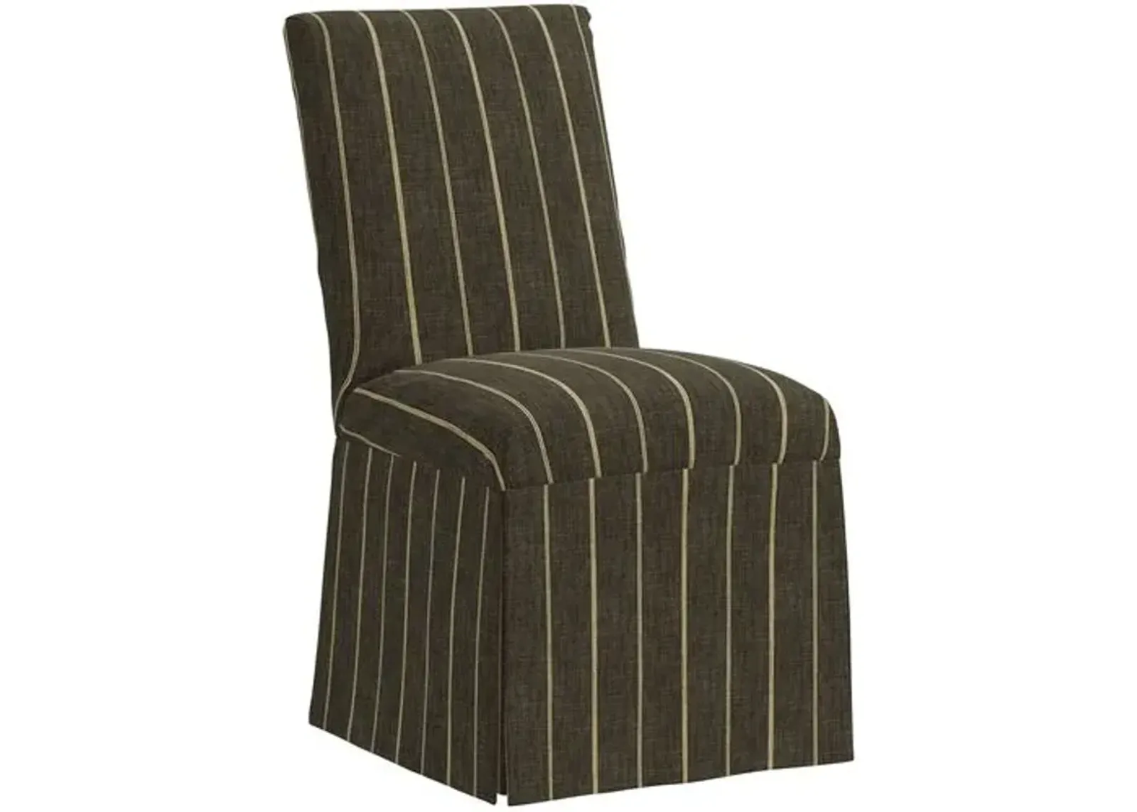 Owen Slipcover Side Chair - Pinstripe - Gray