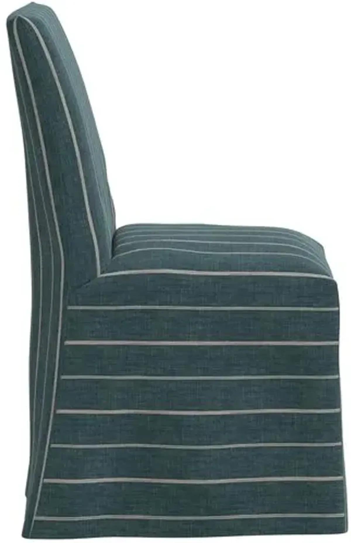 Edith Slipcover Dining Side Chair - Pinstripe - Blue