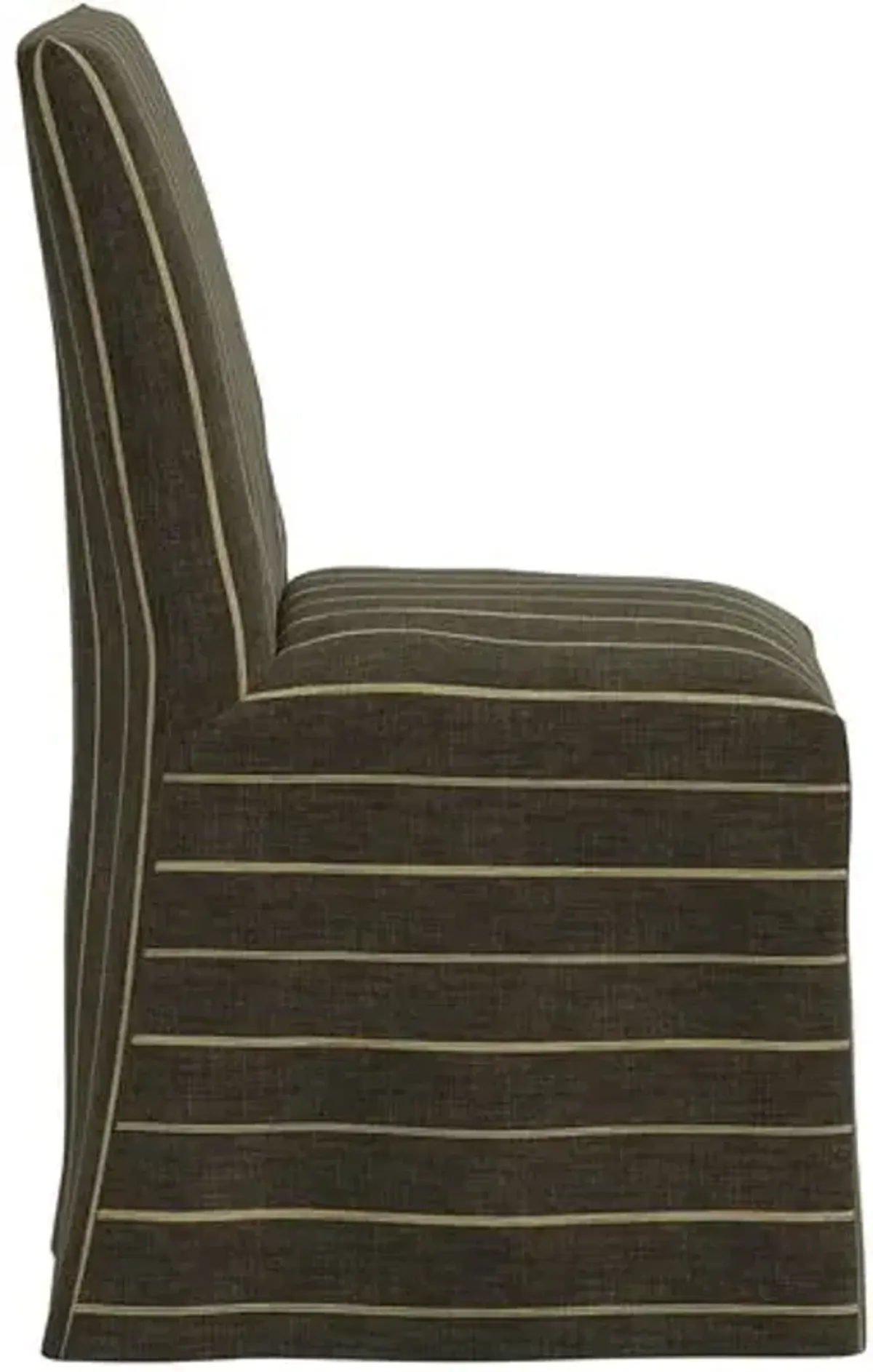 Edith Slipcover Dining Side Chair - Pinstripe - Gray