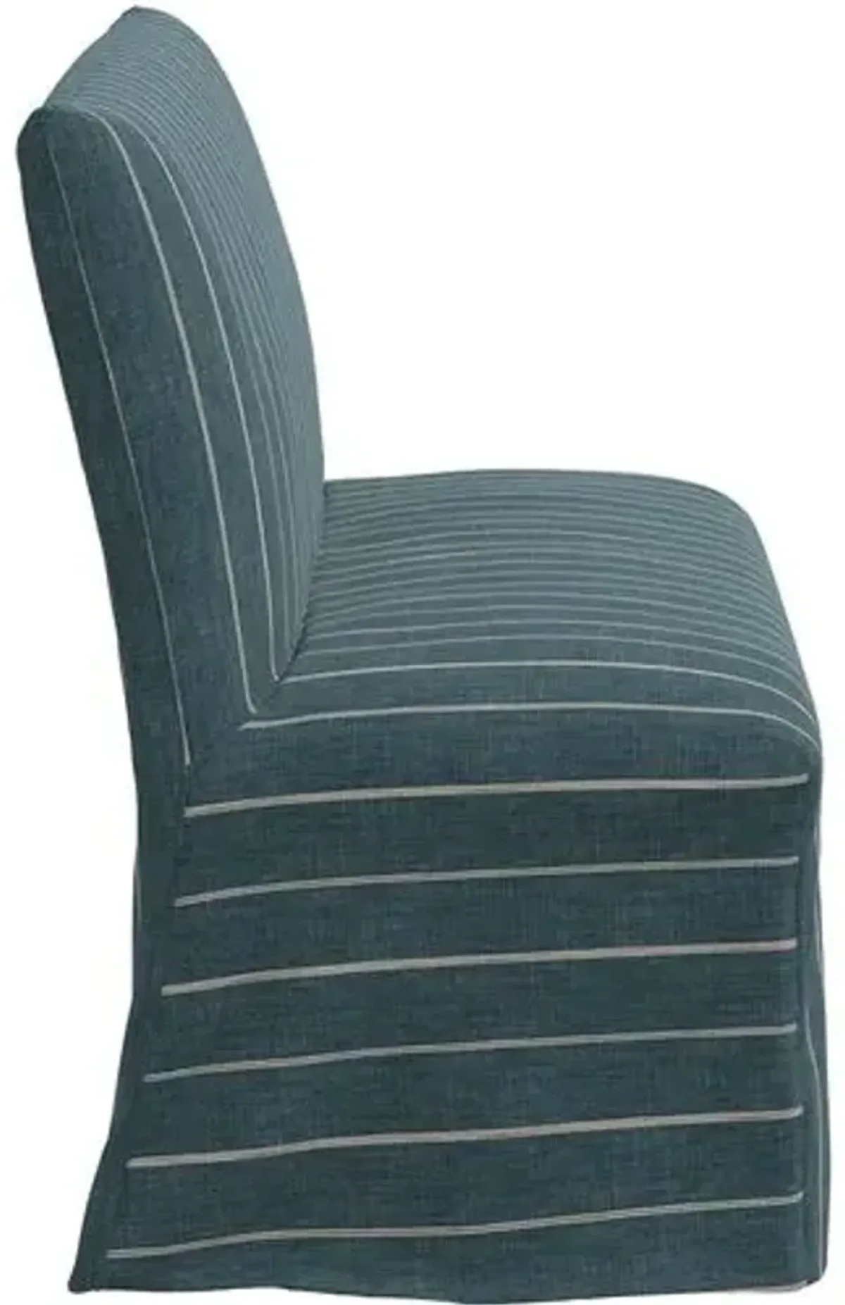 Edith Slipcover Dining Banquette - Pinstripe - Blue