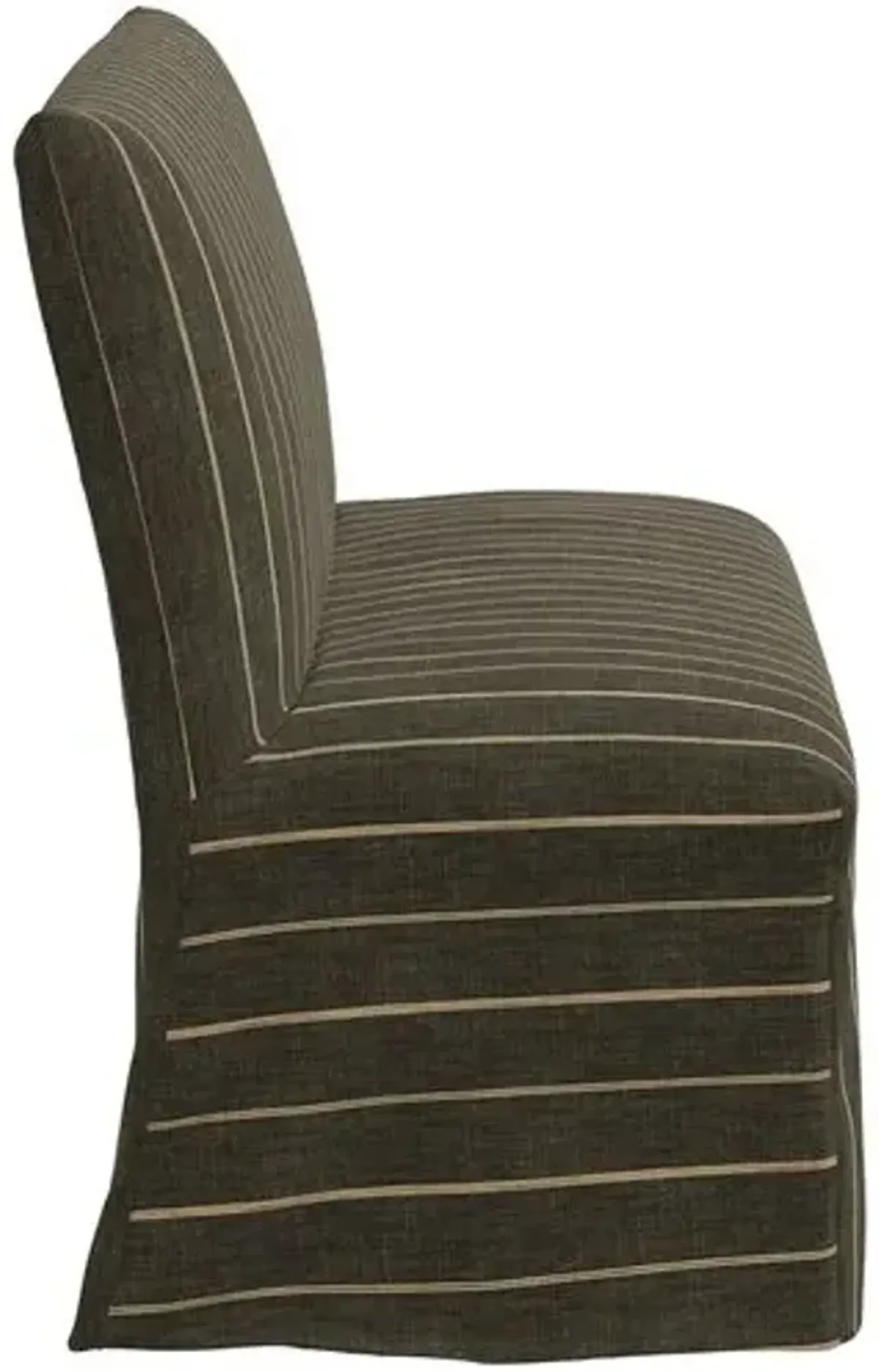 Edith Slipcover Dining Banquette - Pinstripe - Gray