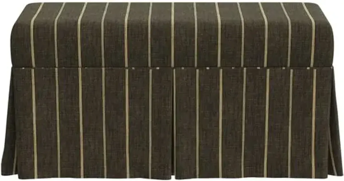 Hayworth Storage Bench - Pinstripe - Gray