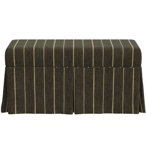 Hayworth Storage Bench - Pinstripe - Gray