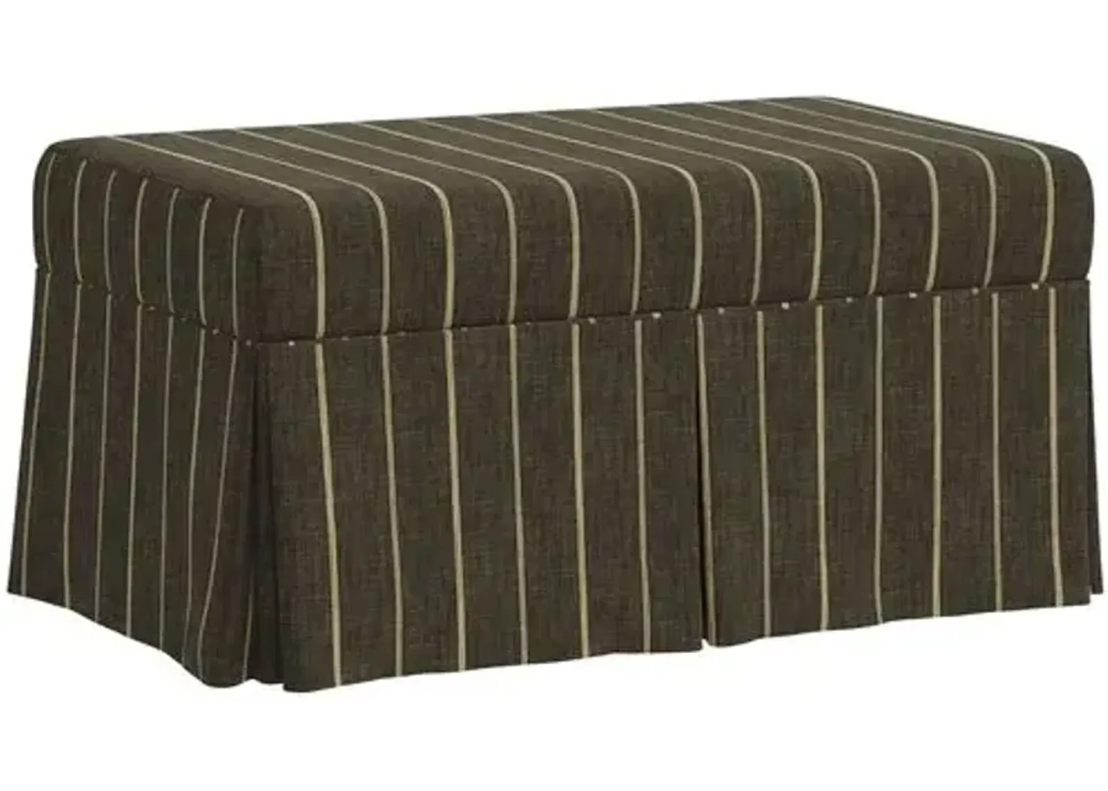 Hayworth Storage Bench - Pinstripe - Gray