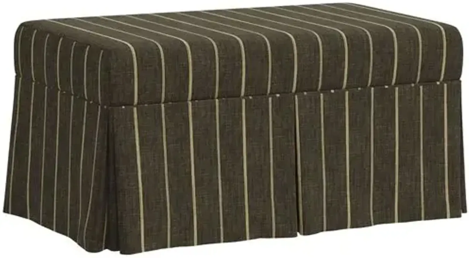 Hayworth Storage Bench - Pinstripe - Gray