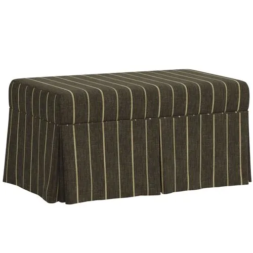 Hayworth Storage Bench - Pinstripe - Gray