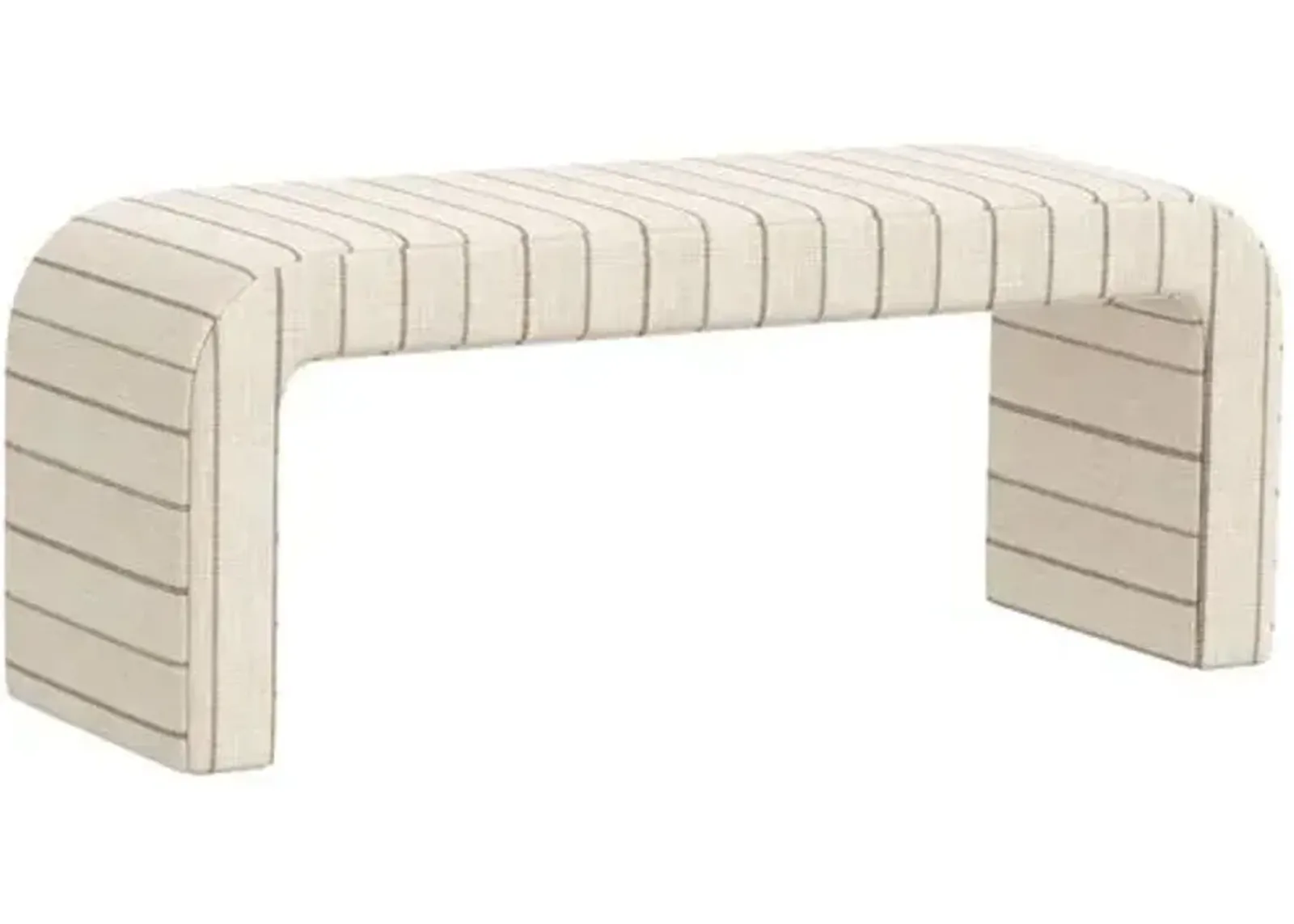 Celia Waterfall Bench - Pinstripe - Beige