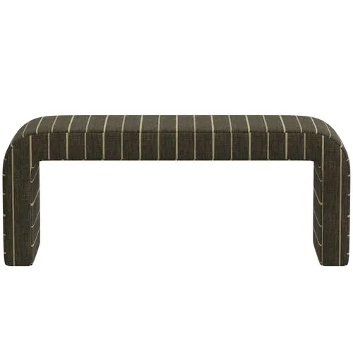 Celia Waterfall Bench - Pinstripe - Gray