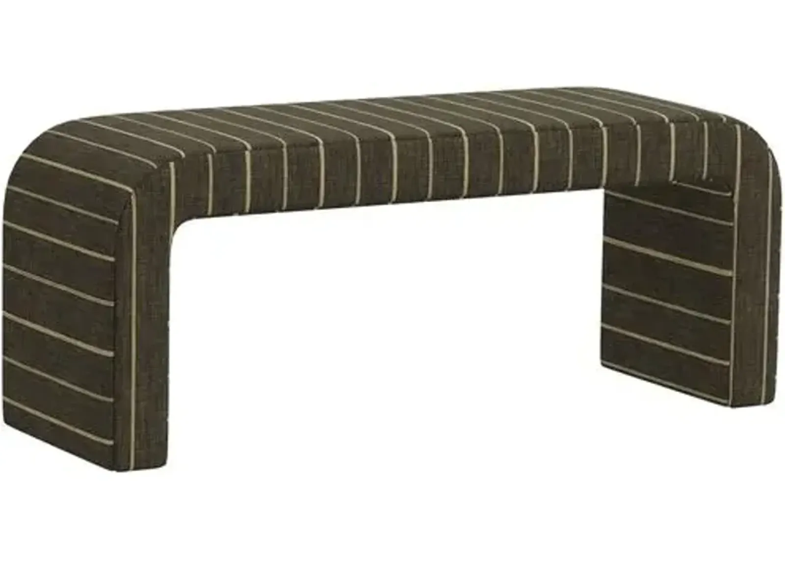 Celia Waterfall Bench - Pinstripe - Gray