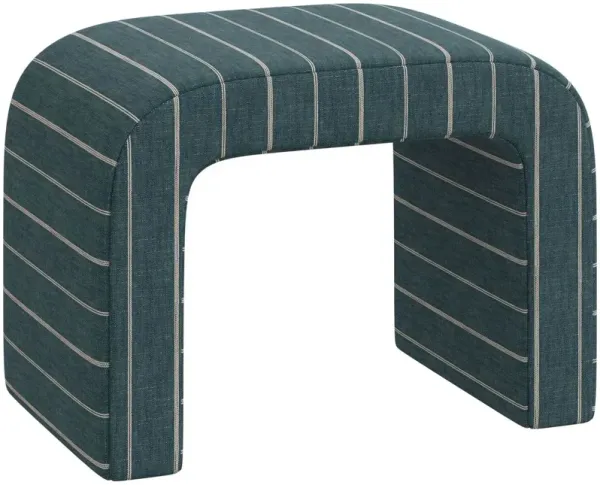 Celia Waterfall Ottoman, Pinstripe