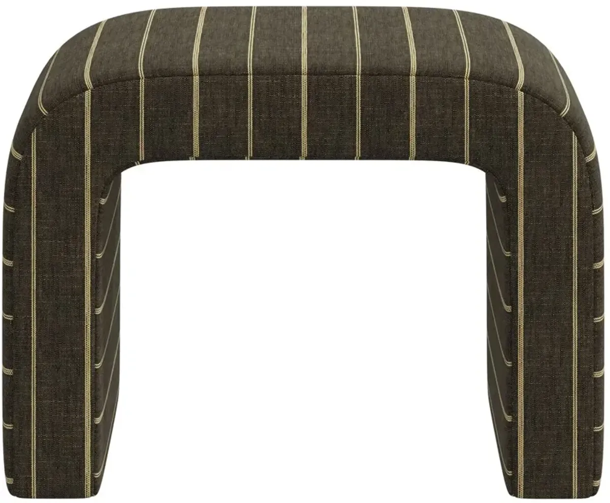 Celia Waterfall Ottoman, Pinstripe