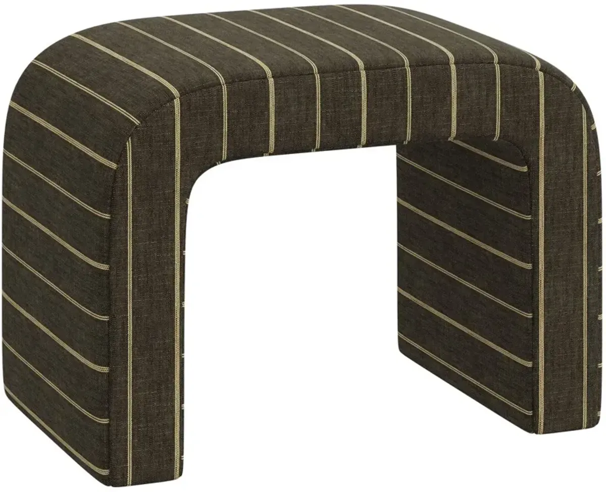 Celia Waterfall Ottoman, Pinstripe