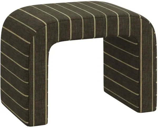 Celia Waterfall Ottoman, Pinstripe