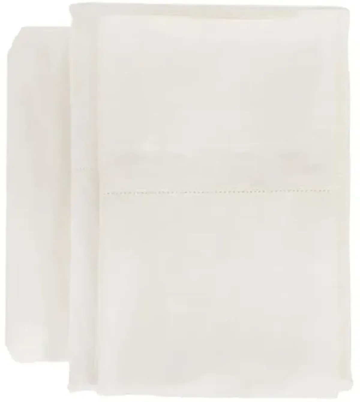 Classico Hemstitch Cotton Sateen Sheet Set - Pom Pom at Home - Ivory, 300 Thread Count, Egyptian Cotton Sateen, Soft and Luxurious