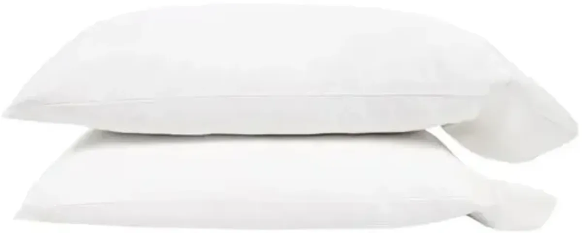 Classico Hemstitch Cotton Sateen Sheet Set - Pom Pom at Home - White, 300 Thread Count, Egyptian Cotton Sateen, Soft and Luxurious