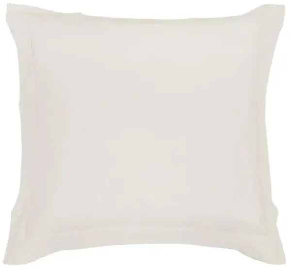 Classico Hemstitch Cotton Sateen Euro Sham - Pom Pom at Home - Ivory
