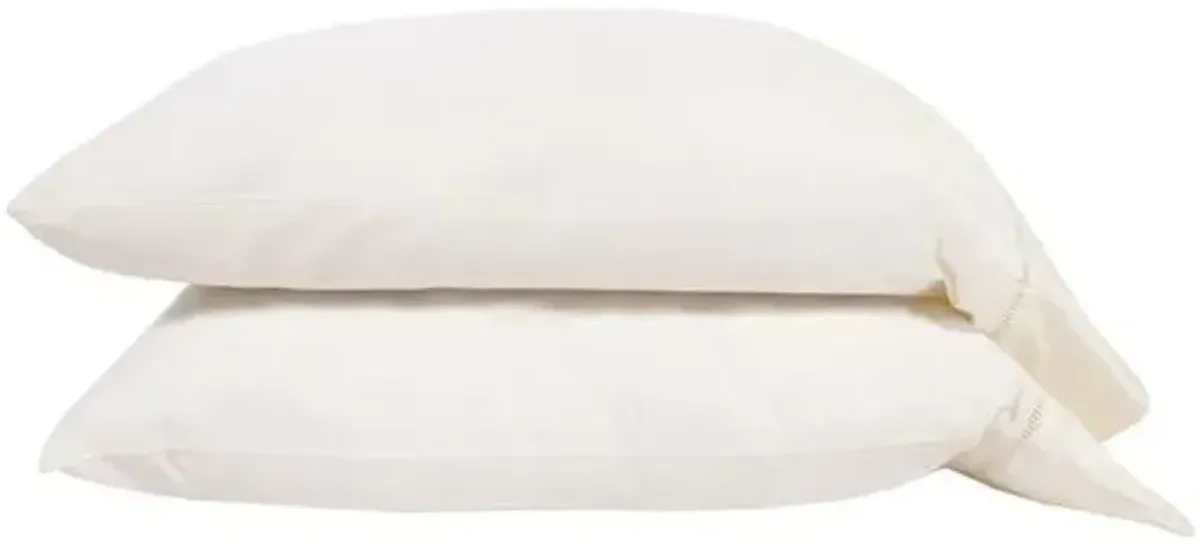 Como Ladder Stitch Cotton Sateen Sheet Set - Pom Pom at Home - Ivory, 300 Thread Count, Egyptian Cotton Sateen, Soft and Luxurious