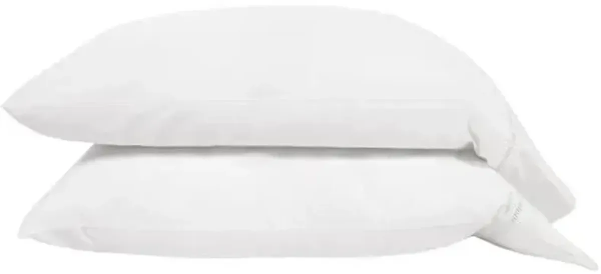 Como Ladder Stitch Cotton Sateen Sheet Set - Pom Pom at Home - White, 300 Thread Count, Egyptian Cotton Sateen, Soft and Luxurious