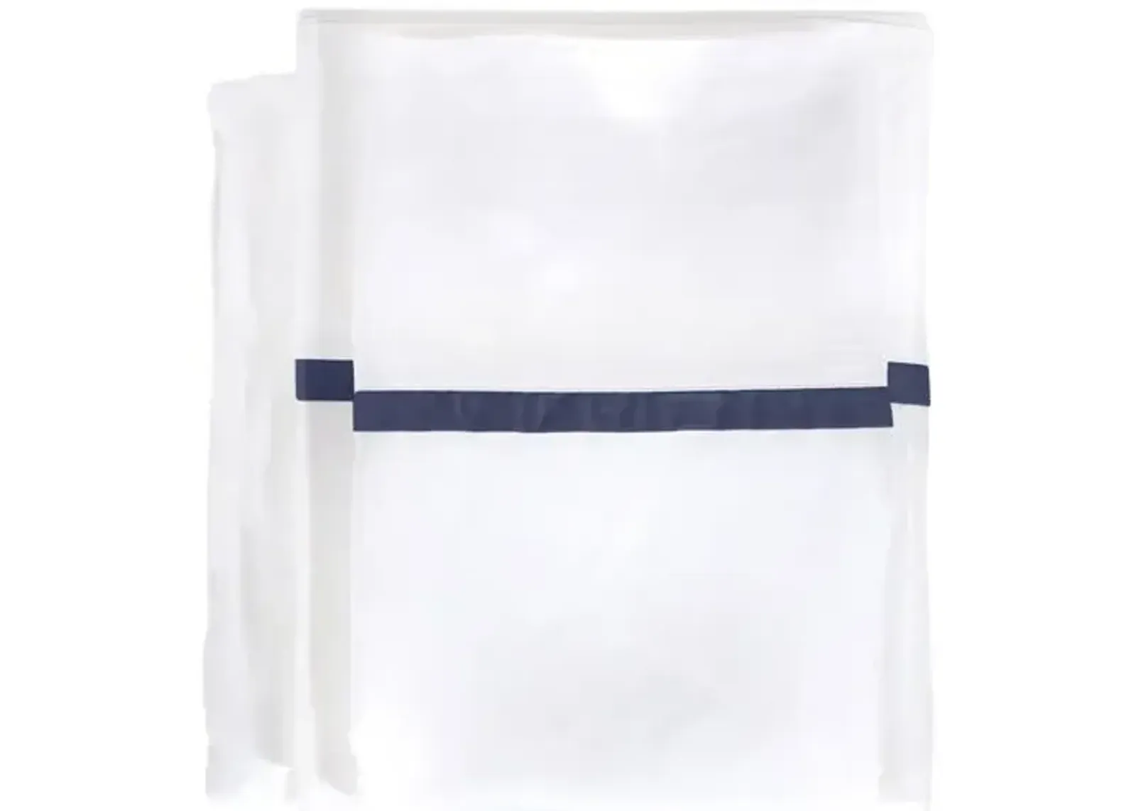 Langston Bamboo Sateen Sheet Set - Pom Pom at Home - Blue, 300 Thread Count, Egyptian Cotton Sateen, Soft and Luxurious