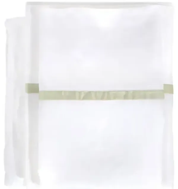 Langston Bamboo Sateen Sheet Set - Pom Pom at Home - Green, 300 Thread Count, Egyptian Cotton Sateen, Soft and Luxurious