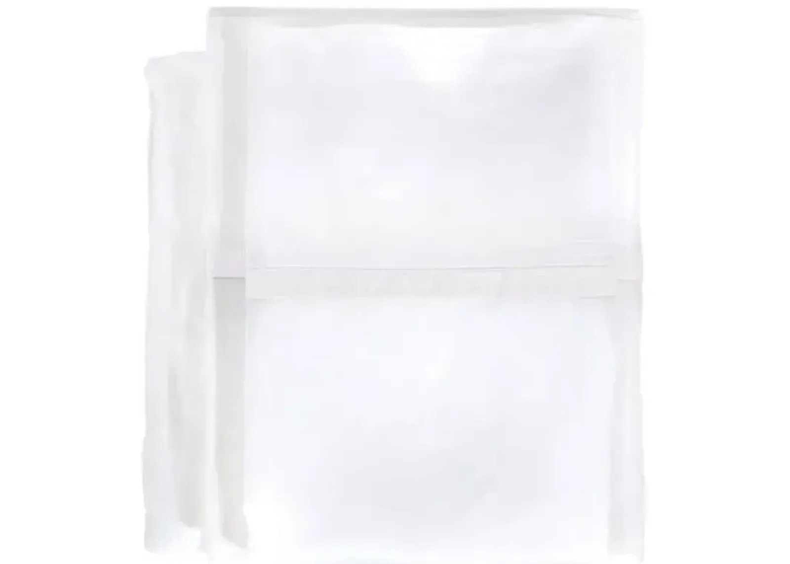 Langston Bamboo Sateen Sheet Set - Pom Pom at Home - White, 300 Thread Count, Egyptian Cotton Sateen, Soft and Luxurious