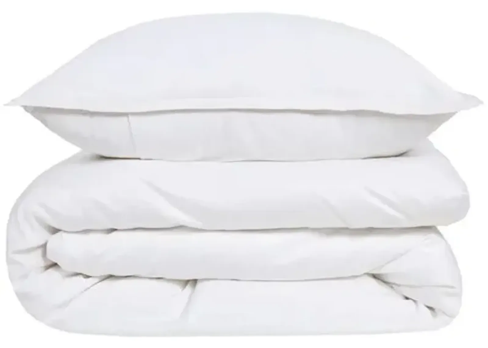 Langston Bamboo Sateen Duvet Set - Pom Pom at Home - White