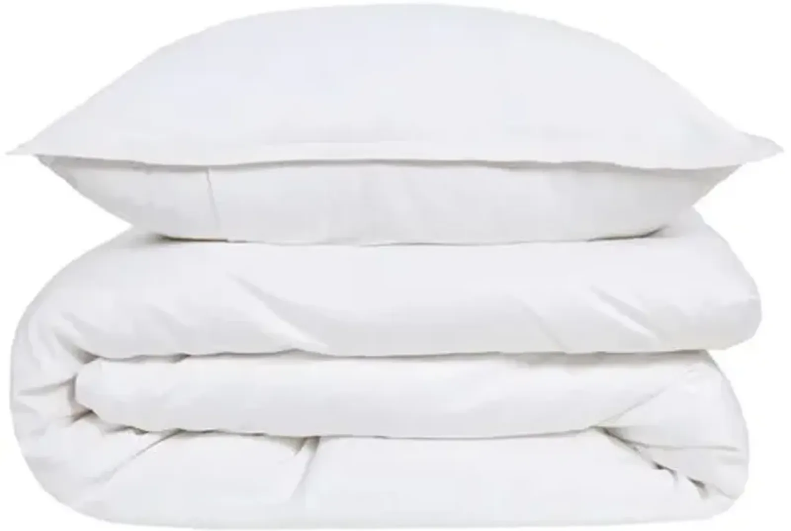 Langston Bamboo Sateen Duvet Set - Pom Pom at Home - White