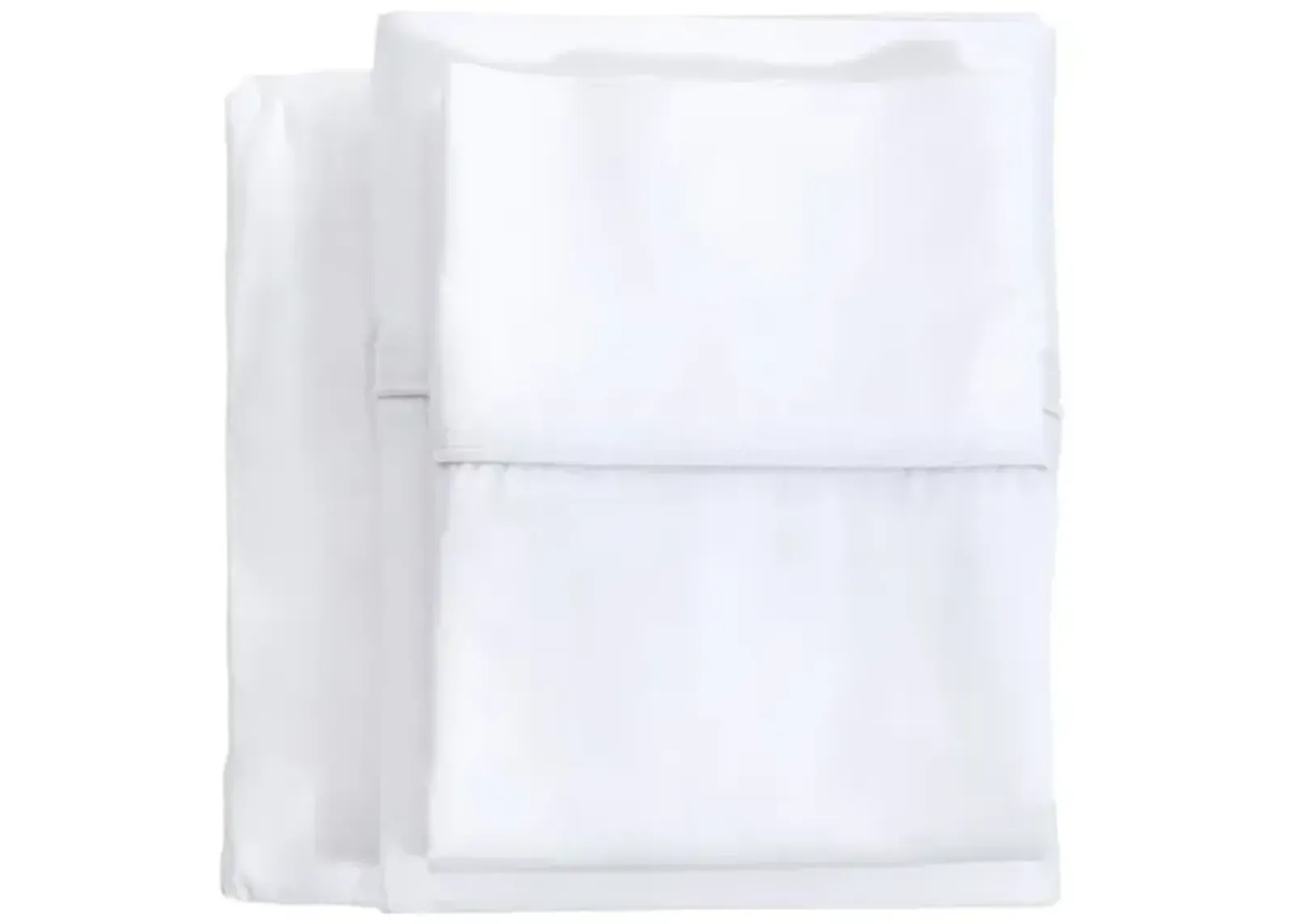 Sheena Bamboo Sateen Sheet Set - Pom Pom at Home - White, 300 Thread Count, Egyptian Cotton Sateen, Soft and Luxurious