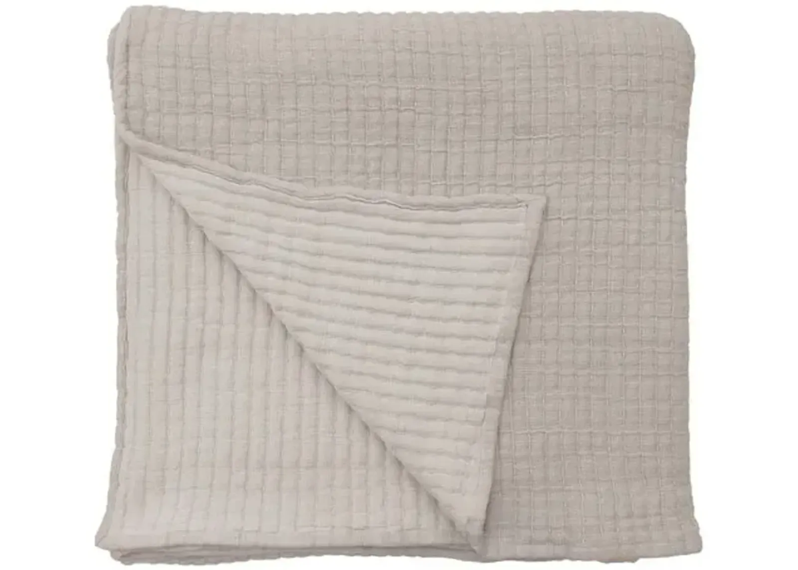 Vancouver Coverlet - Pom Pom at Home - Gray