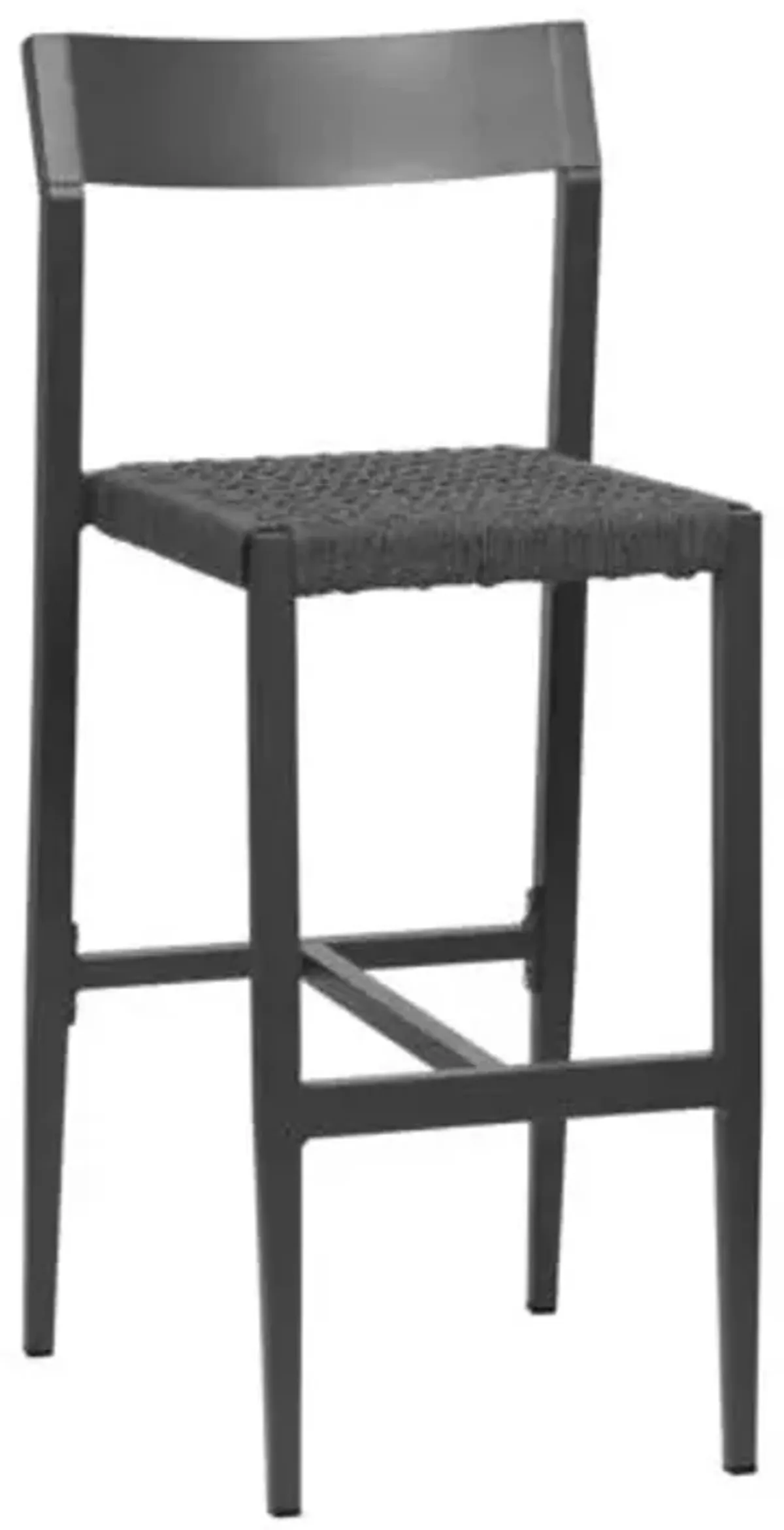 Set of 2 Graystone Outdoor Rope Barstools - Gray