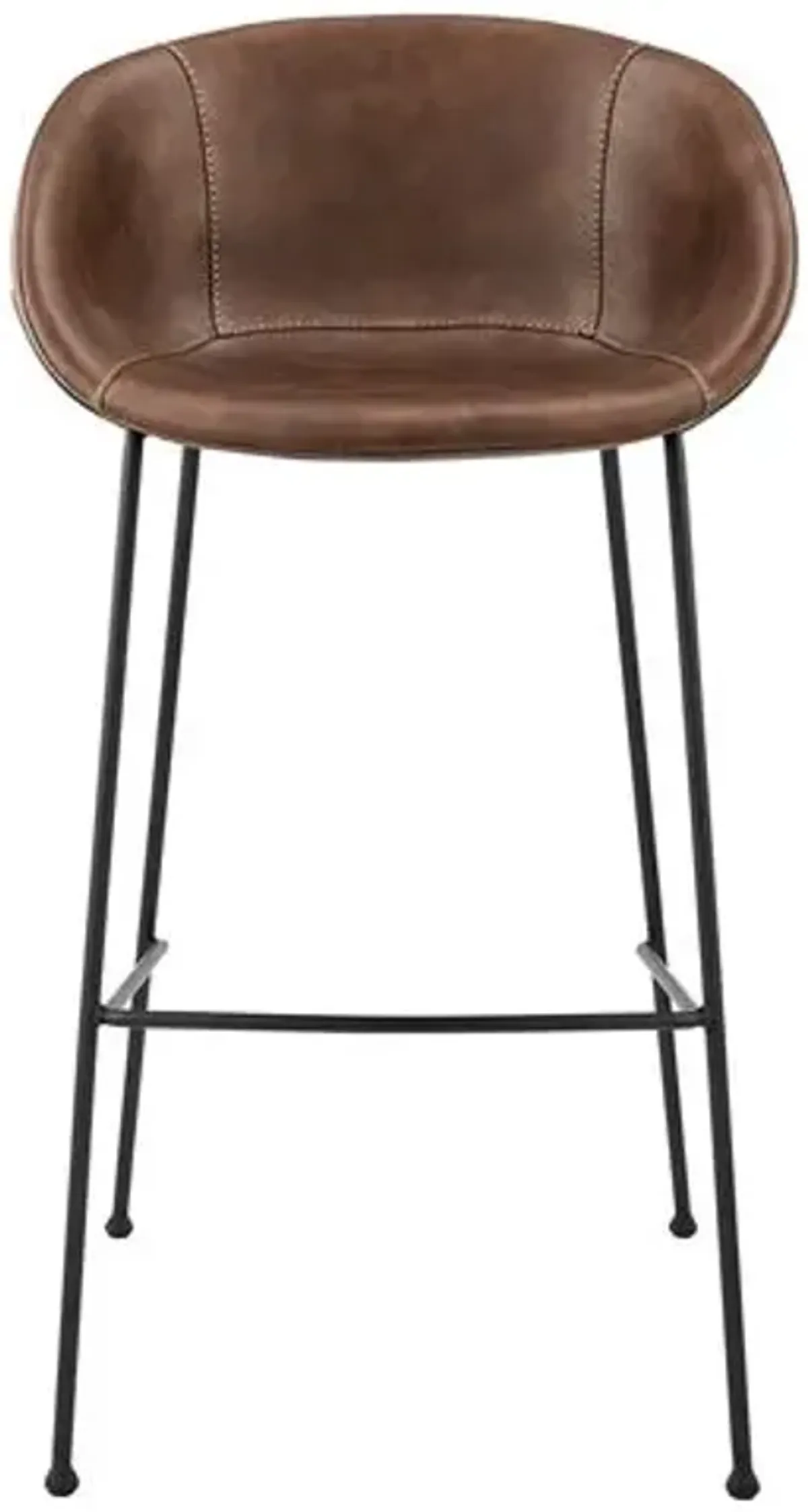 Set of 2 Bexley Barstools - Vintage Leatherette - Brown