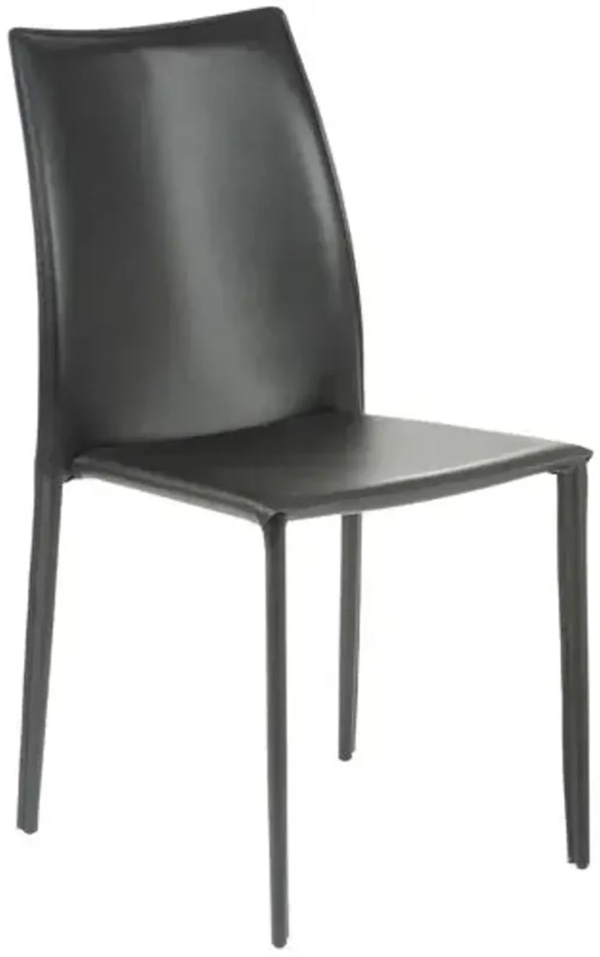 Set of 2 Calara Stacking Chairs - Black