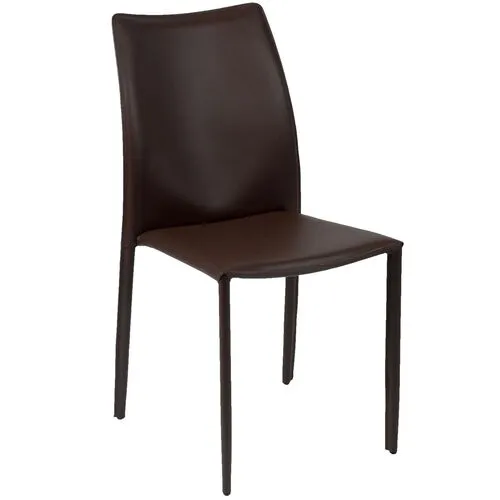 Set of 2 Calara Stacking Chairs - Brown