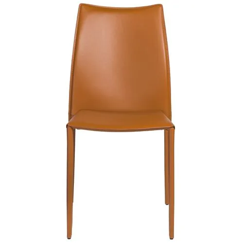 Set of 2 Calara Stacking Chairs - Brown