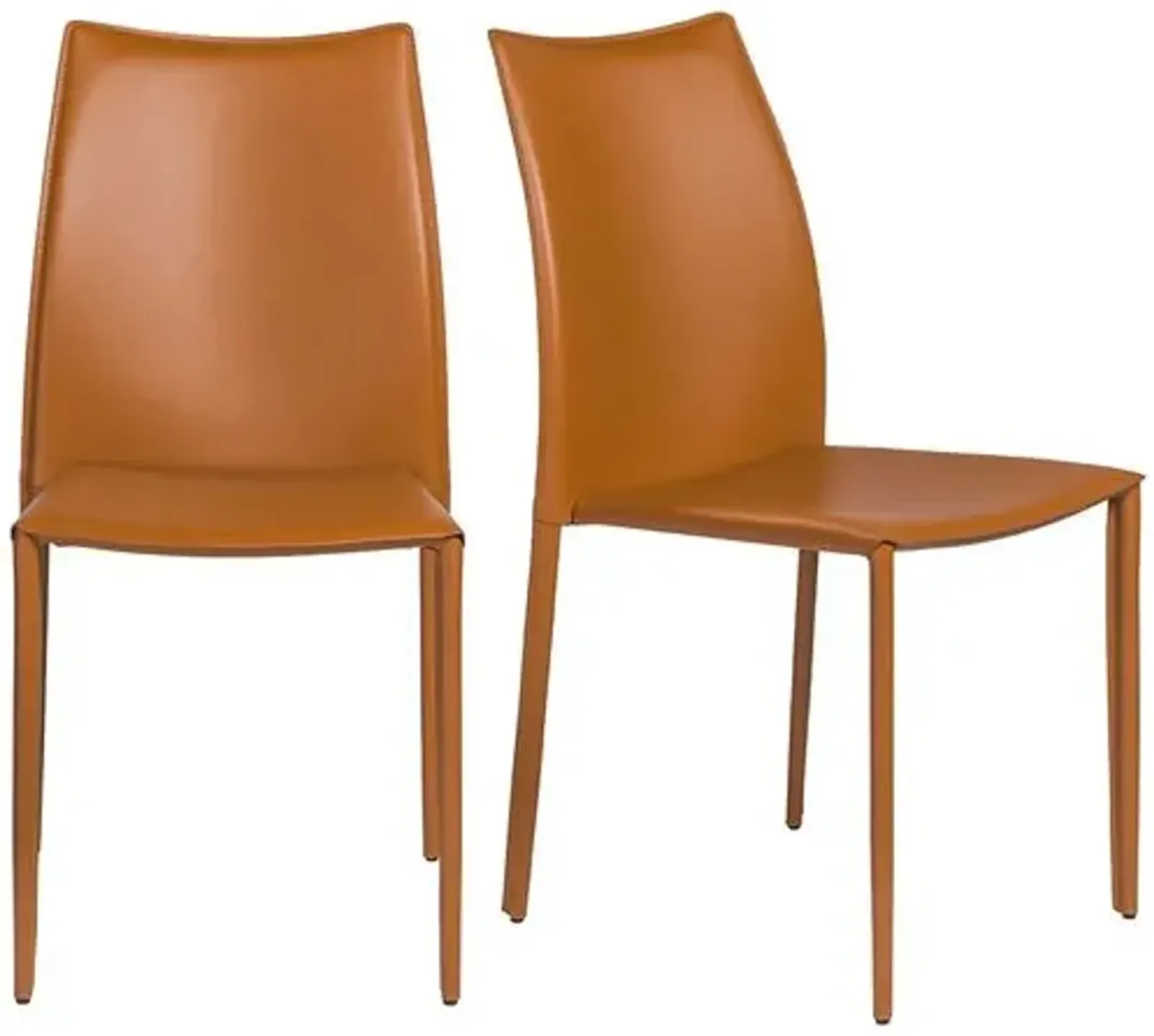 Set of 2 Calara Stacking Chairs - Brown