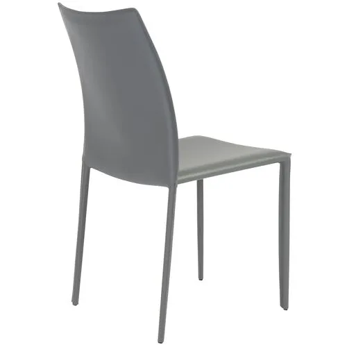 Set of 2 Calara Stacking Chairs - Gray