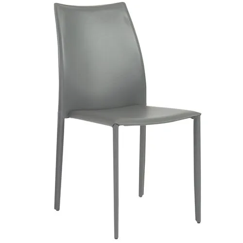 Set of 2 Calara Stacking Chairs - Gray