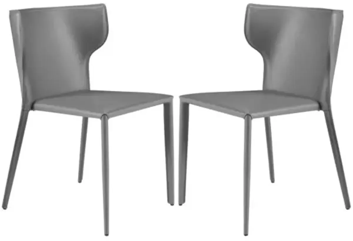 Set of 2 Elysium Stacking Chairs - Gray