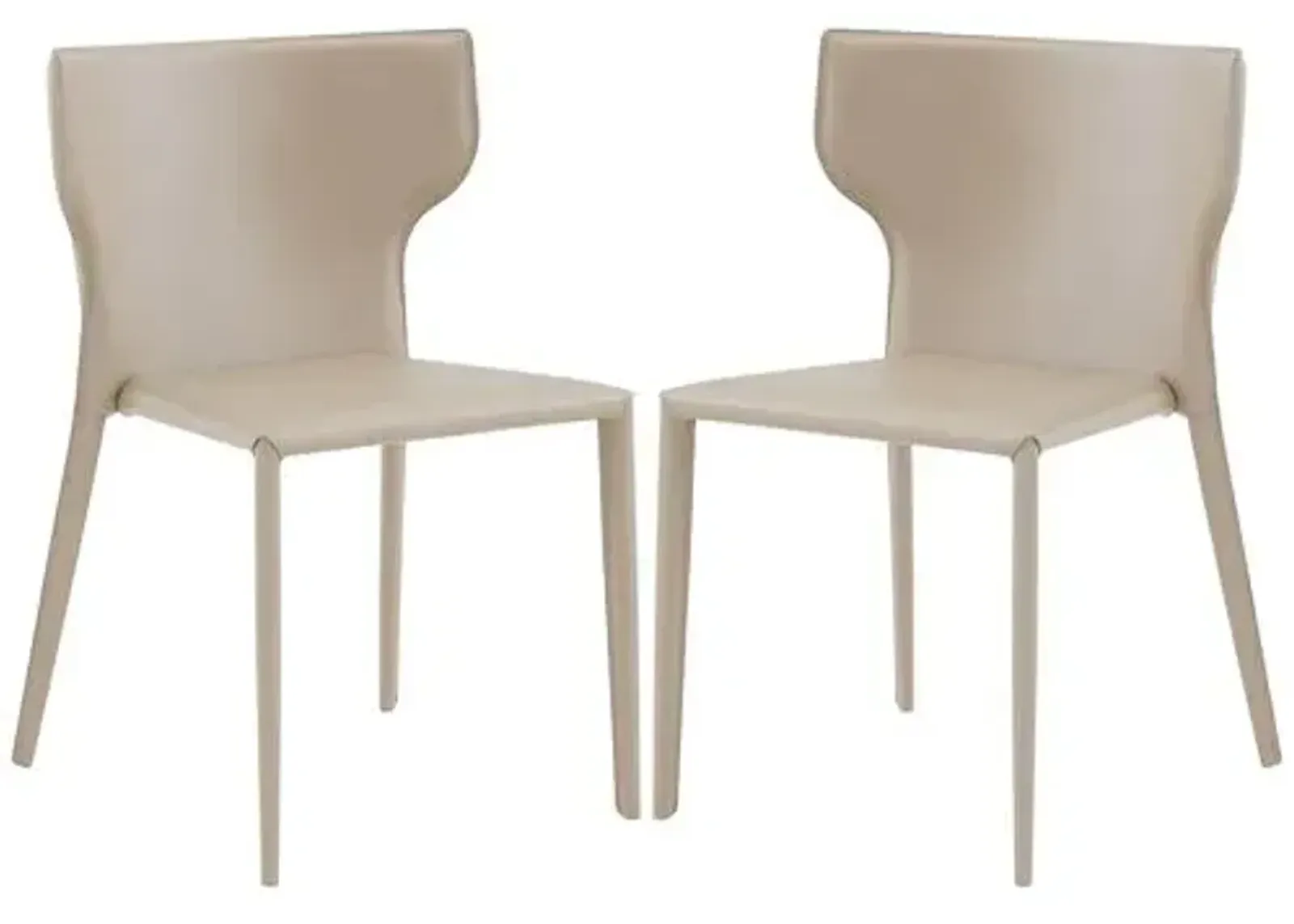 Set of 2 Elysium Stacking Chairs - Gray