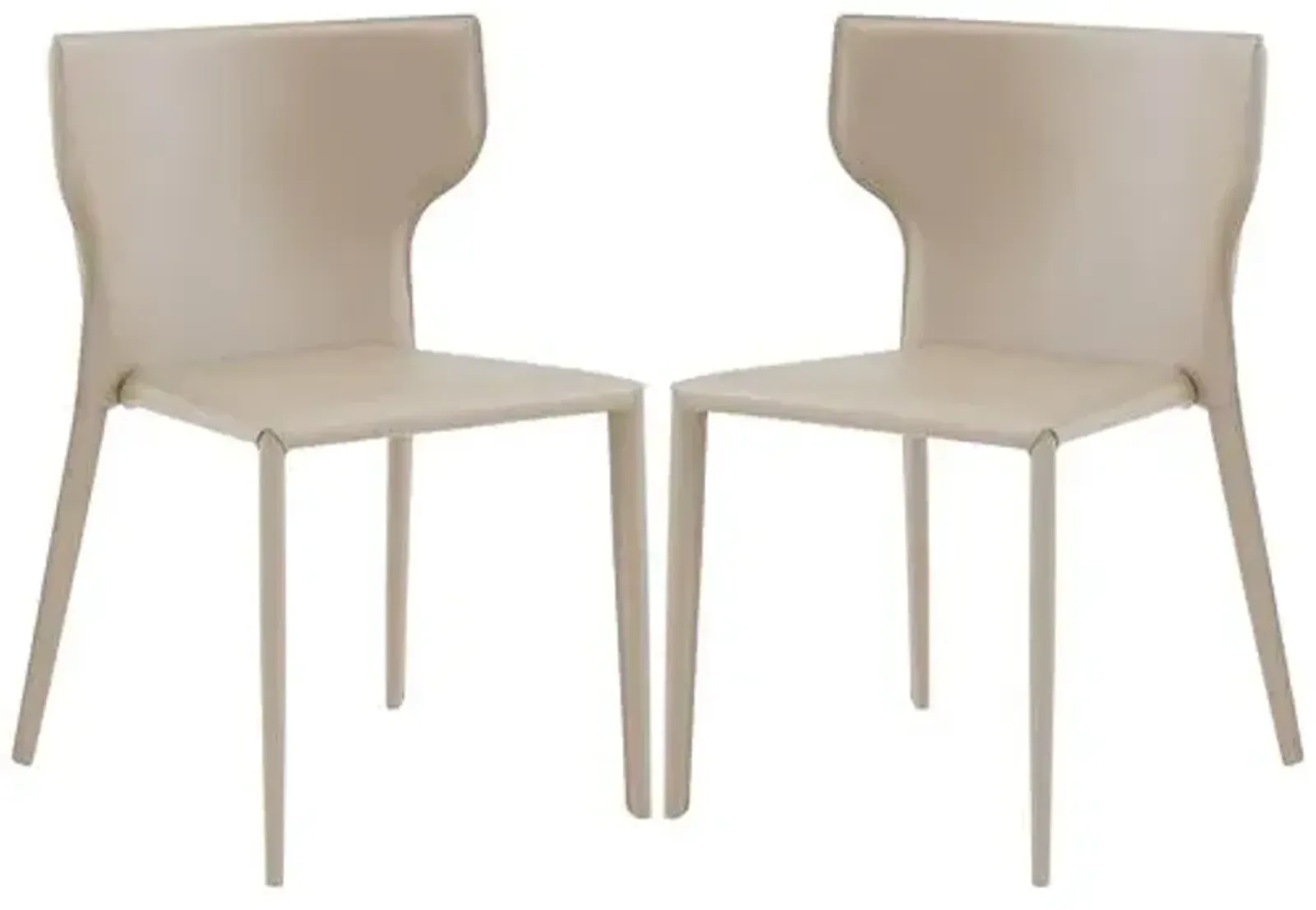 Set of 2 Elysium Stacking Chairs - Gray