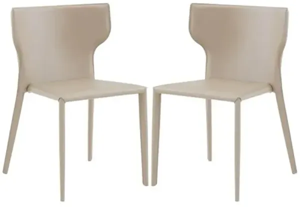Set of 2 Elysium Stacking Chairs - Gray