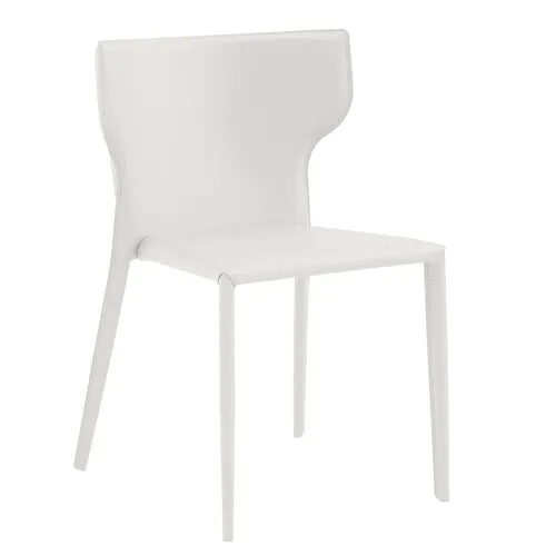 Set of 2 Elysium Stacking Chairs - White