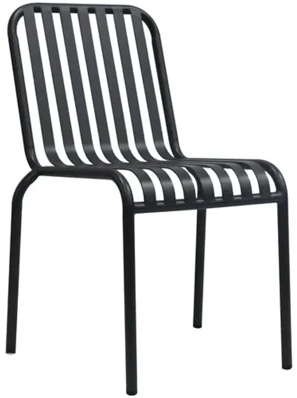 Set of 2 Arboria Outdoor Side Chairs - Black