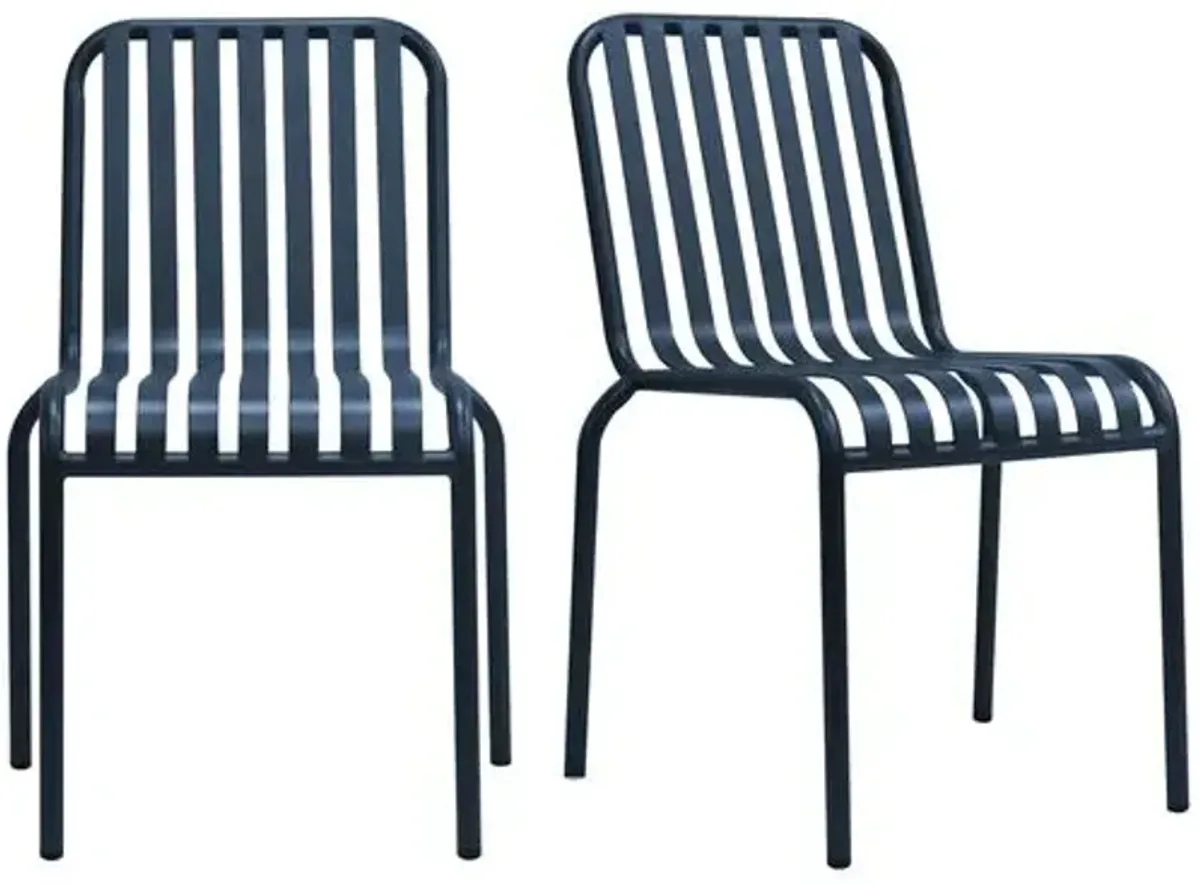 Set of 2 Arboria Outdoor Side Chairs - Blue