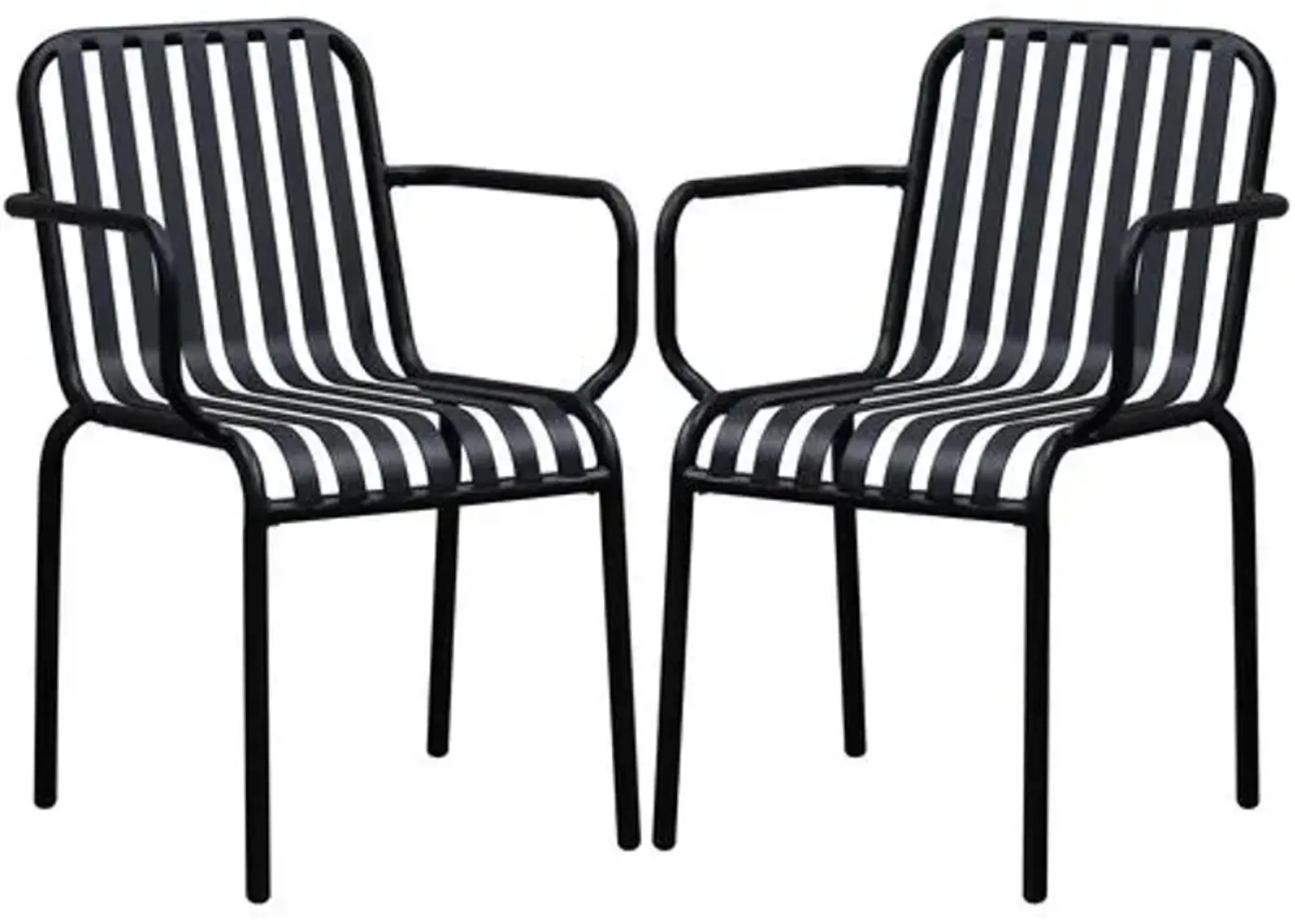 Set of 2 Arboria Outdoor Armchairs - Black