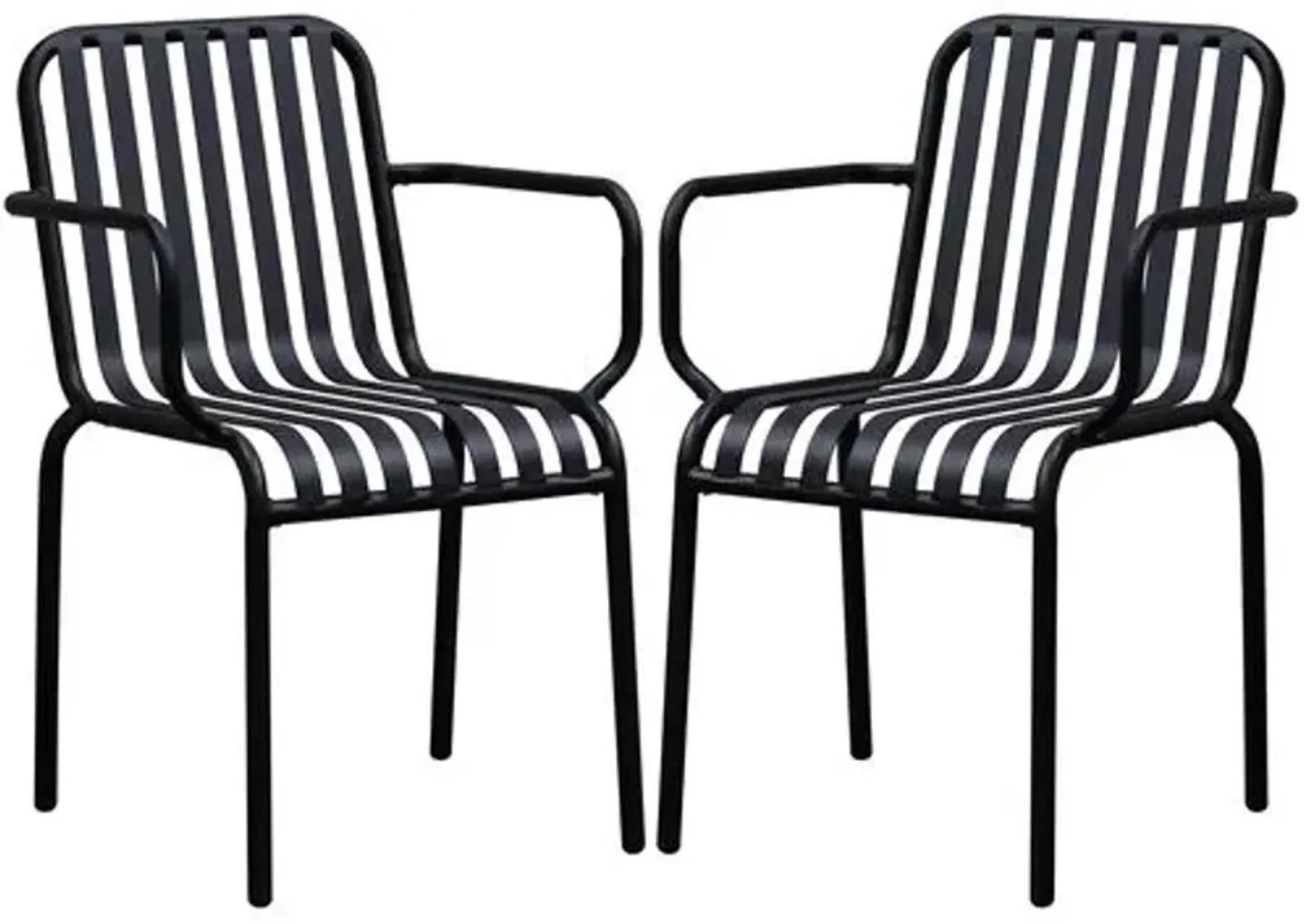 Set of 2 Arboria Outdoor Armchairs - Black