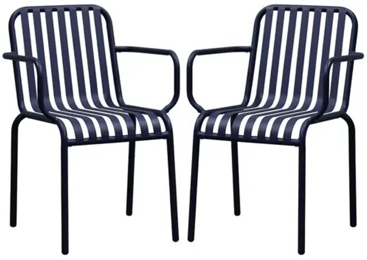 Set of 2 Arboria Outdoor Armchairs - Blue