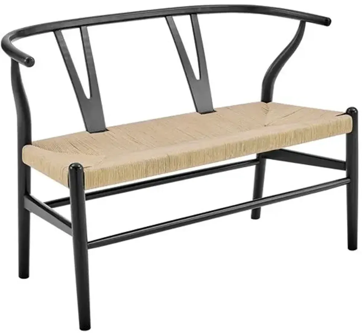 Rivello Loveseat - Black/Natural