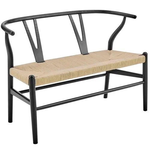 Rivello Loveseat - Black/Natural