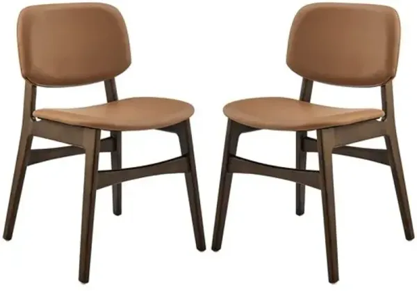 Set of 2 Valhara Side Chairs - Brown